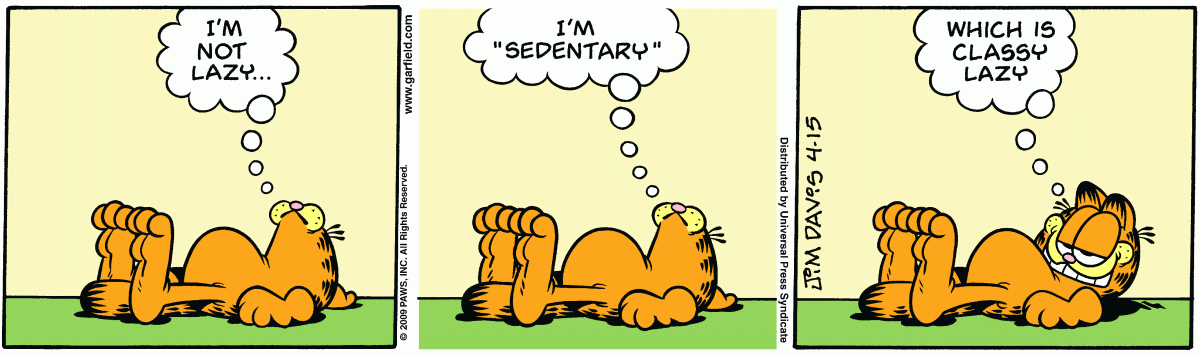 Garfield, April 15, 2009