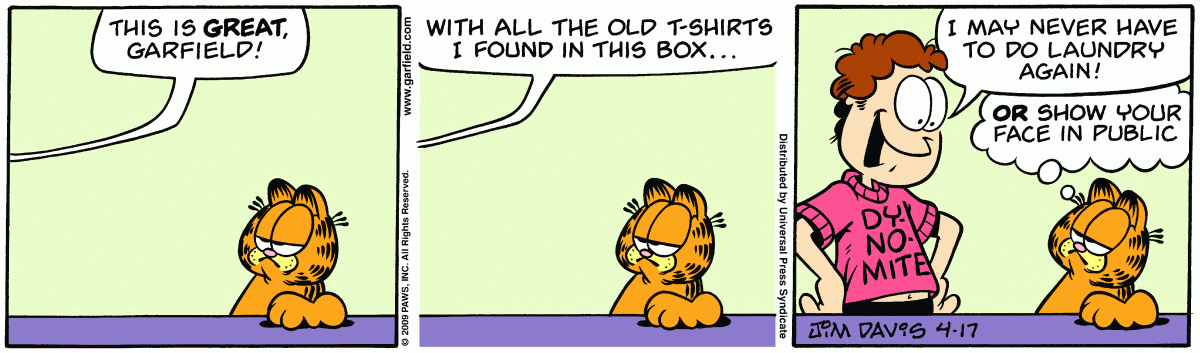 Garfield, April 17, 2009
