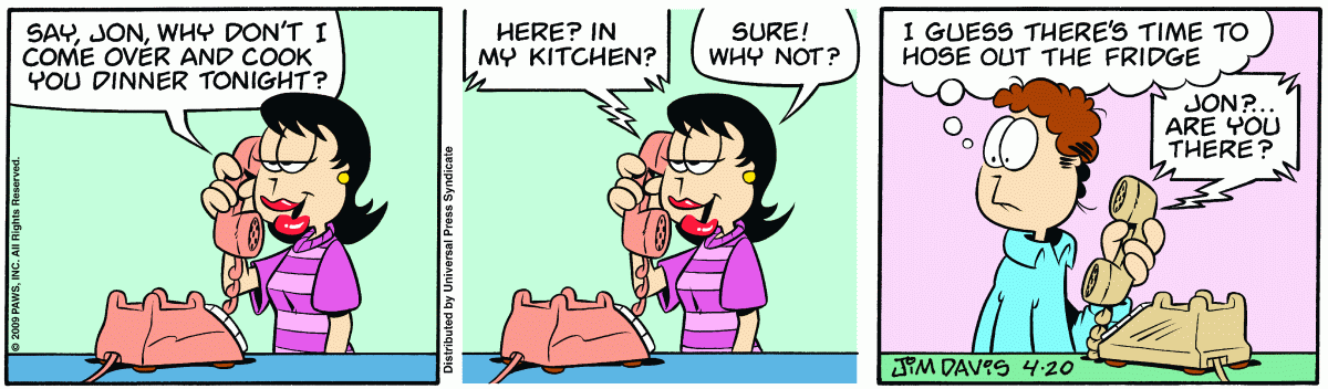Garfield, April 20, 2009