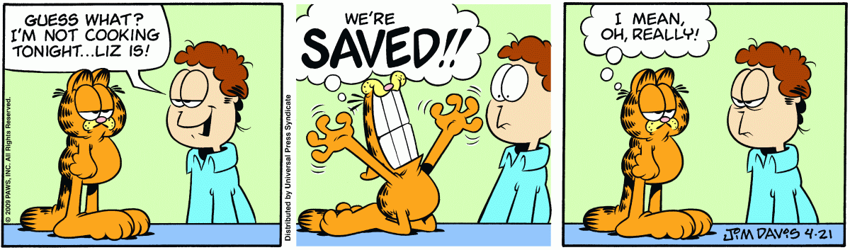 Garfield, April 21, 2009