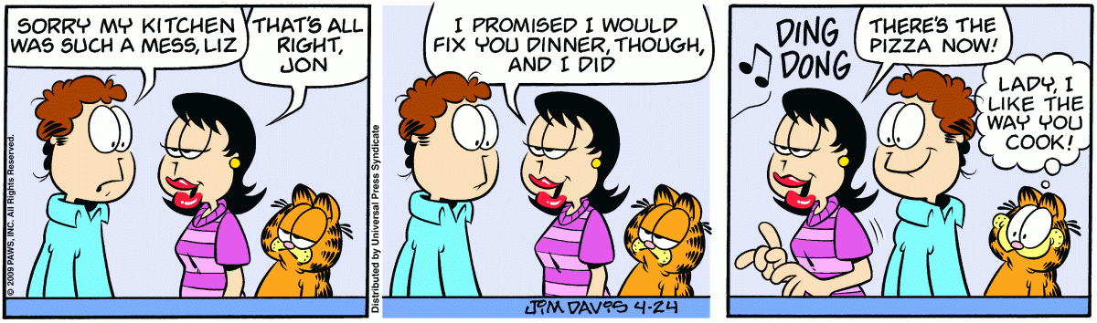 Garfield, April 24, 2009
