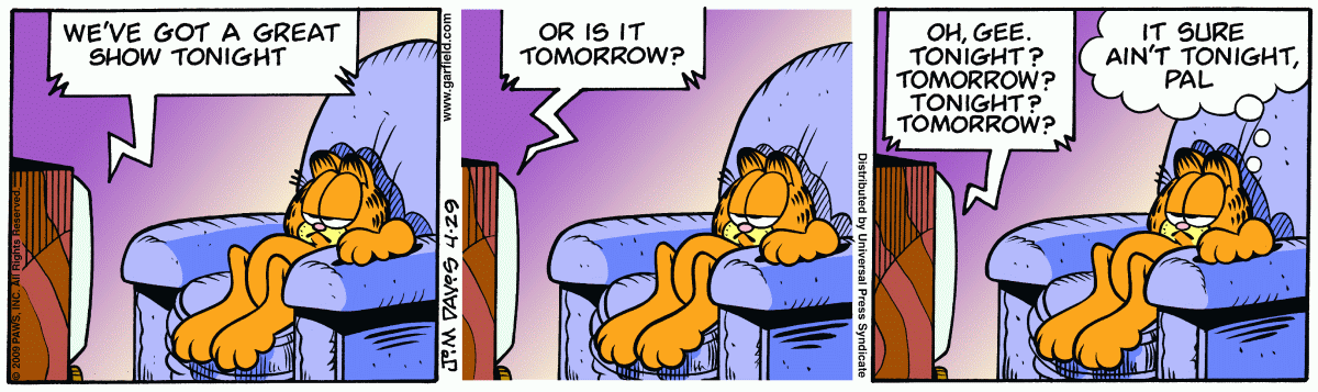 Garfield, April 29, 2009