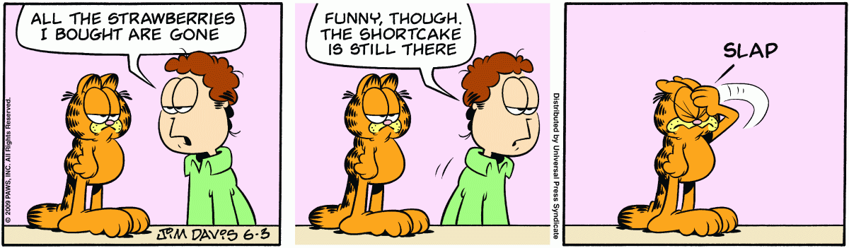 Garfield, June 3, 2009