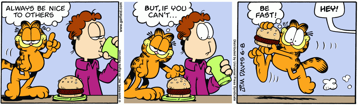 Garfield, June 8, 2009
