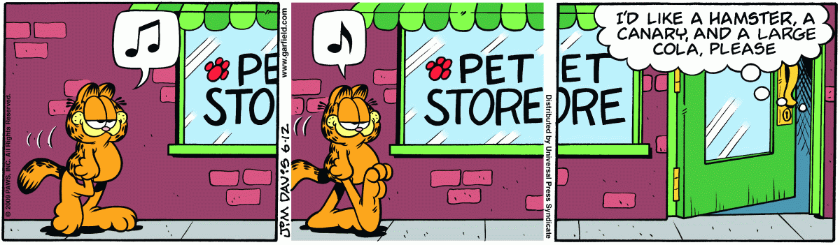 Garfield, June 12, 2009