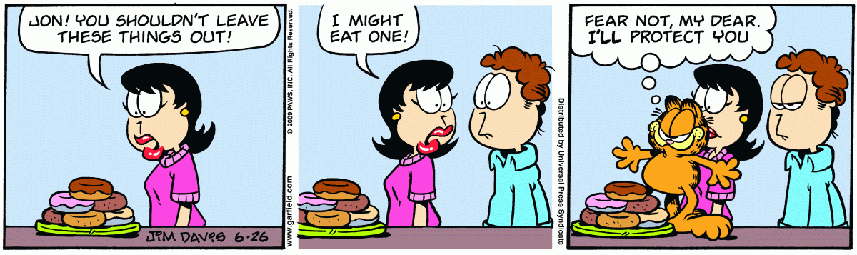 Garfield, June 26, 2009