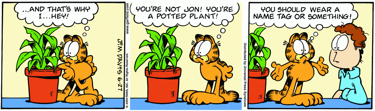 Garfield, June 27, 2009