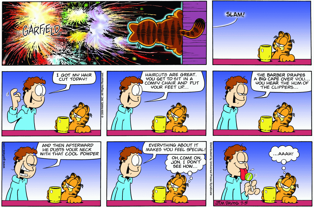 Garfield, July 5, 2009