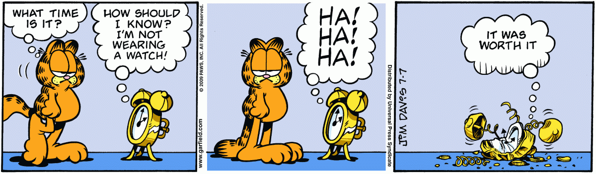 Garfield, July 7, 2009