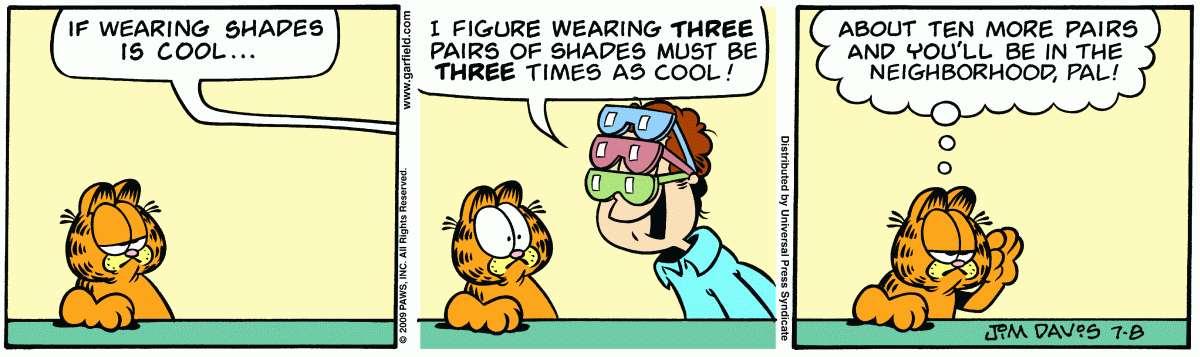 Garfield, July 8, 2009