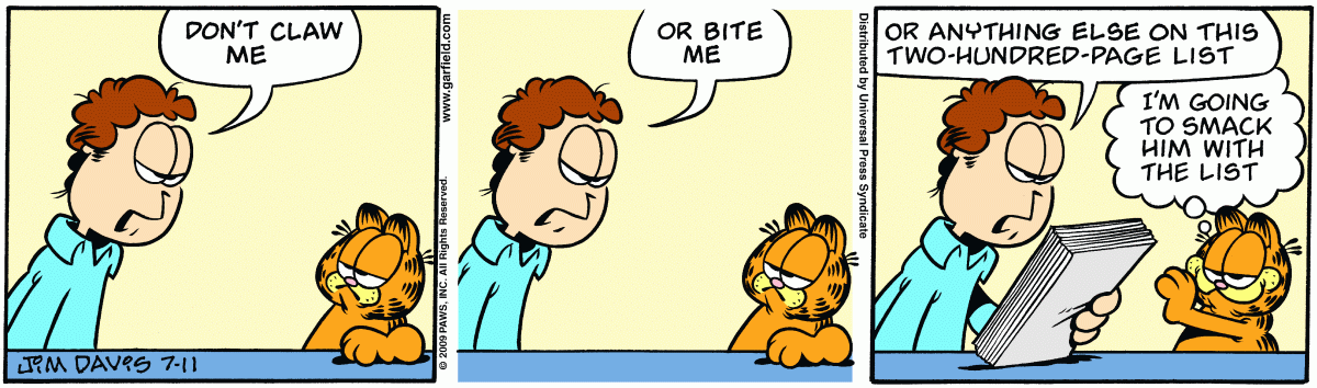 Garfield, July 11, 2009