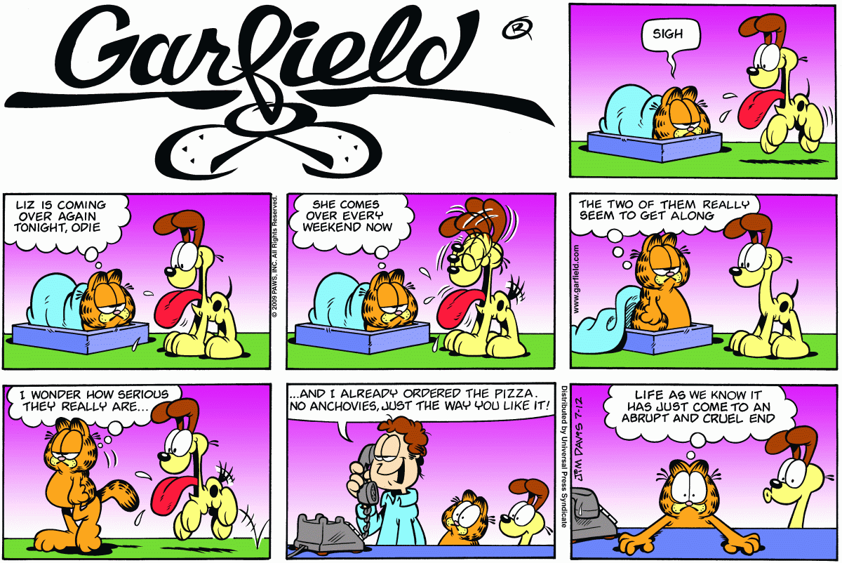 Garfield, July 12, 2009