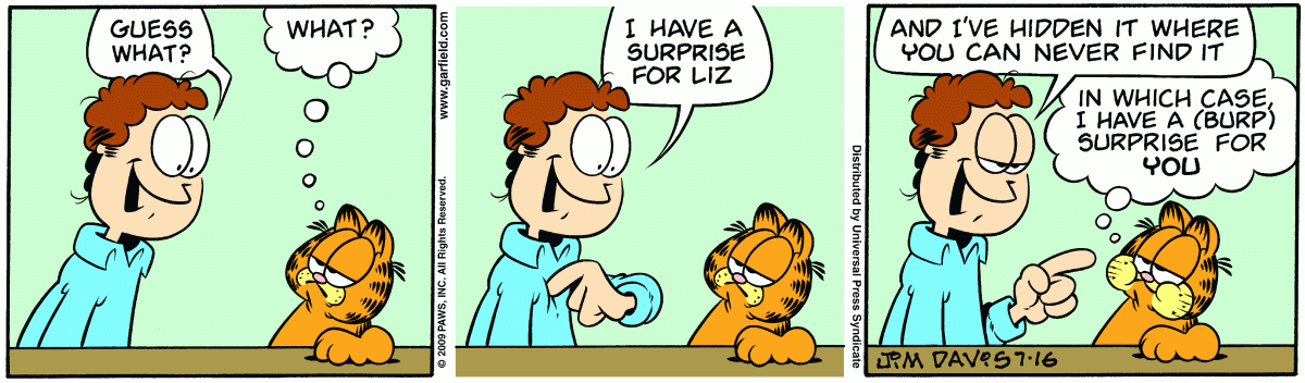 Garfield, July 16, 2009