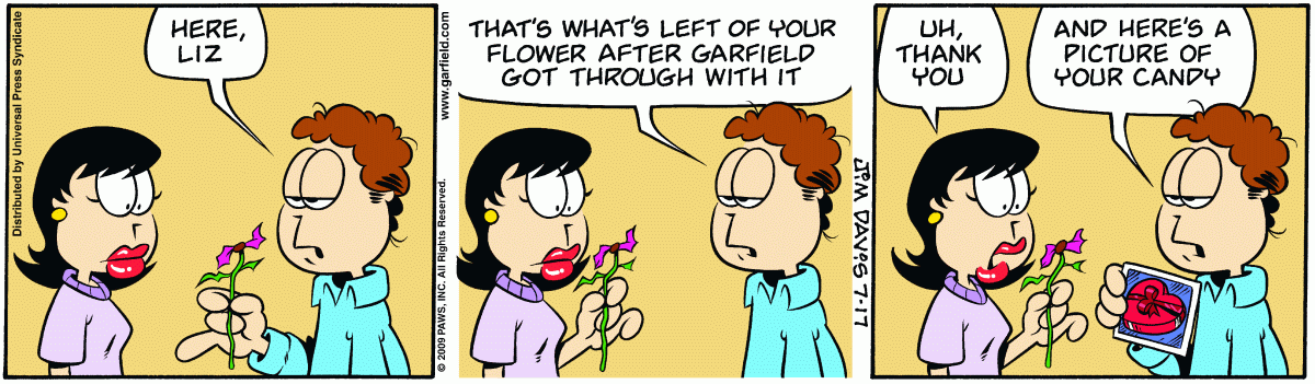 Garfield, July 17, 2009