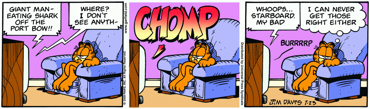 Garfield, July 23, 2009