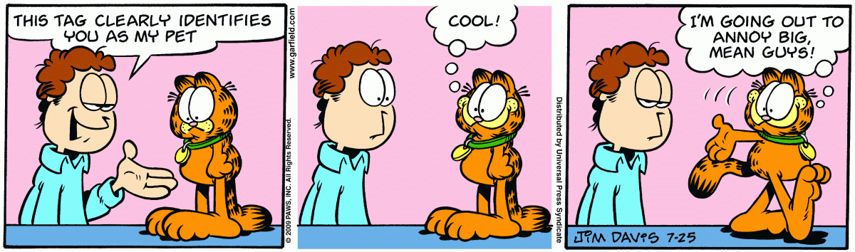 Garfield, July 25, 2009