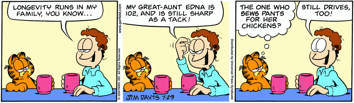 Garfield, July 29, 2009
