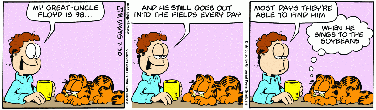 Garfield, July 30, 2009
