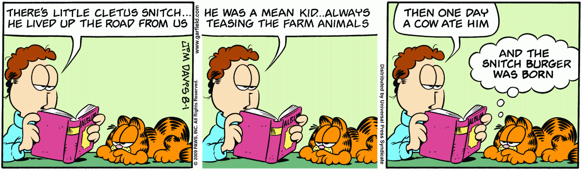 Garfield, August 1, 2009