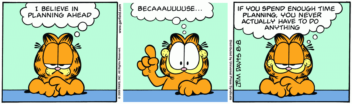 Garfield, August 8, 2009