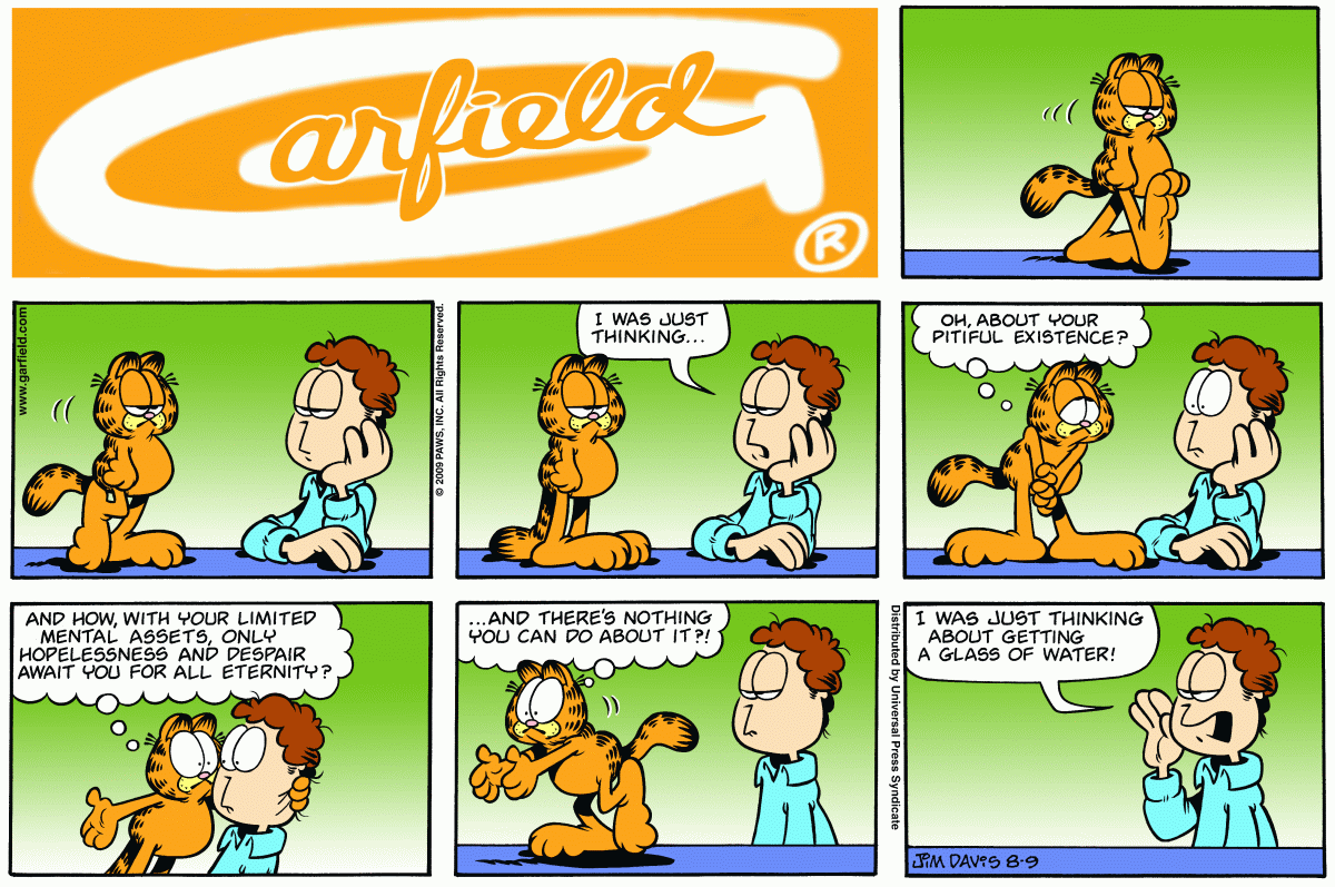 Garfield, August 9, 2009