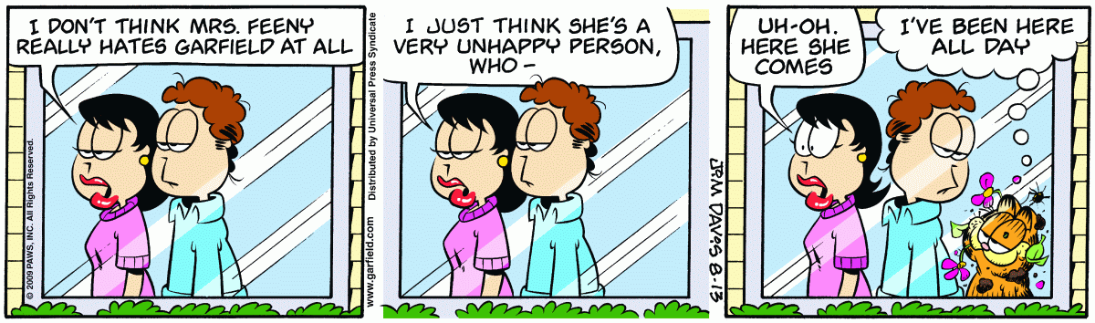 Garfield, August 13, 2009
