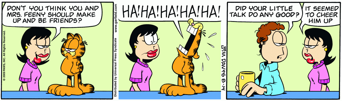 Garfield, August 14, 2009