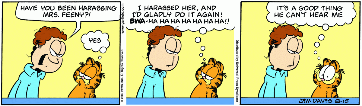 Garfield, August 15, 2009