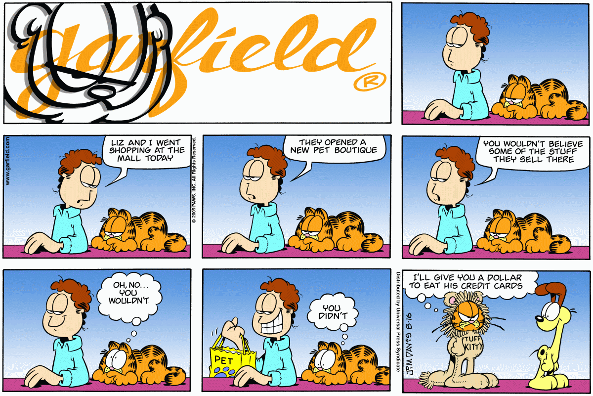 Garfield, August 16, 2009