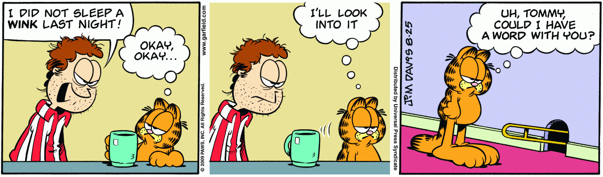 Garfield, August 25, 2009