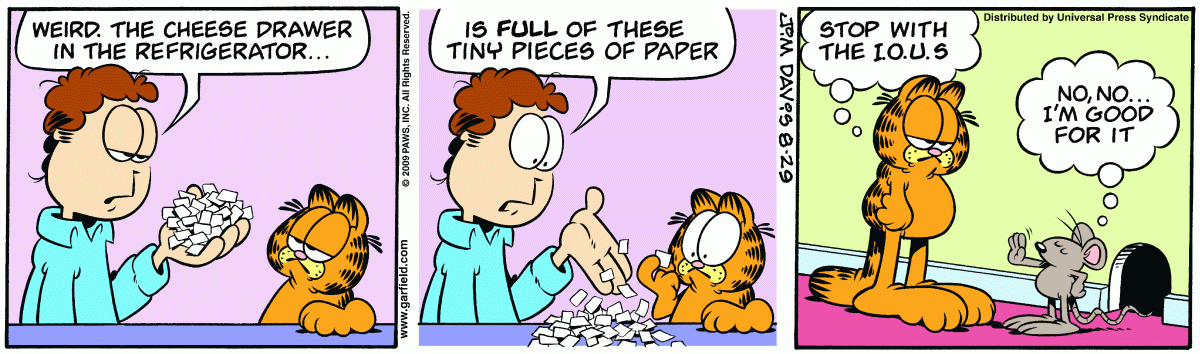 Garfield, August 29, 2009