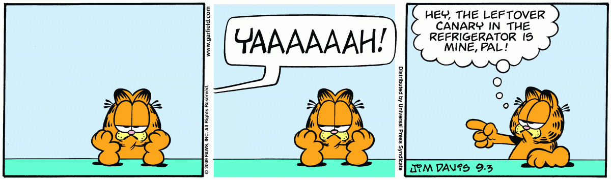 Garfield, September 3, 2009