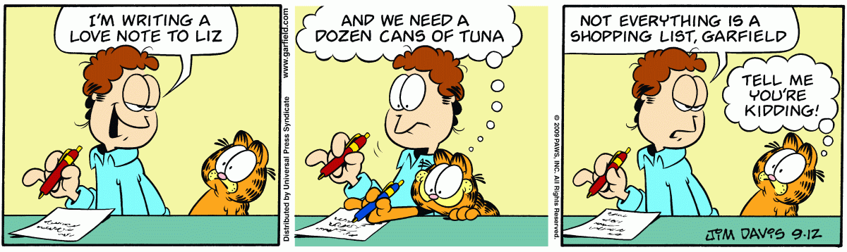 Garfield, September 12, 2009