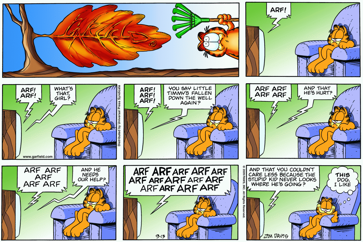 Garfield, September 13, 2009