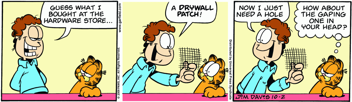 Garfield, October 2, 2009