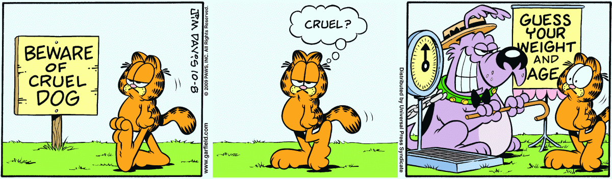 Garfield, October 8, 2009