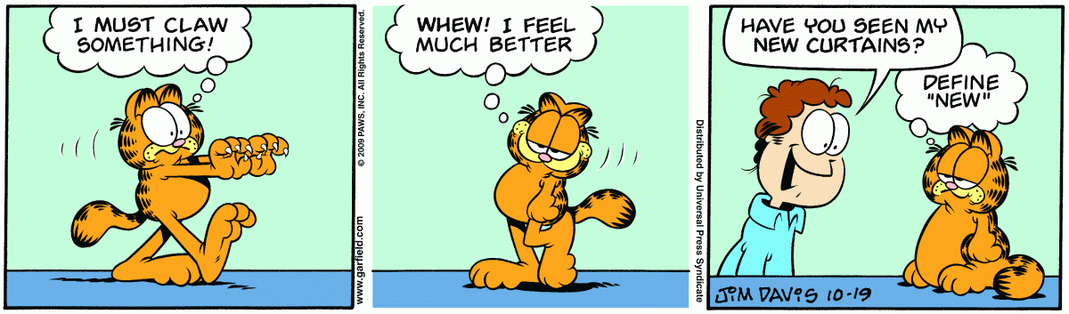 Garfield, October 19, 2009