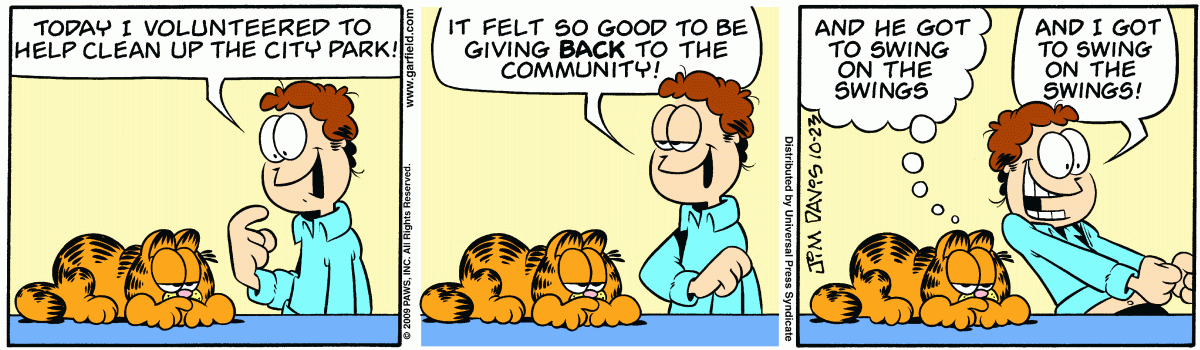 Garfield, October 23, 2009