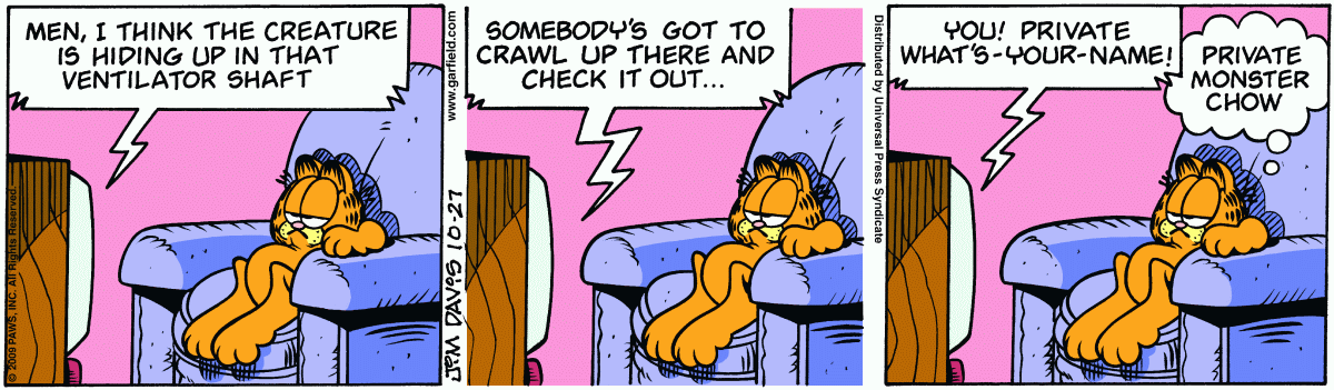 Garfield, October 27, 2009
