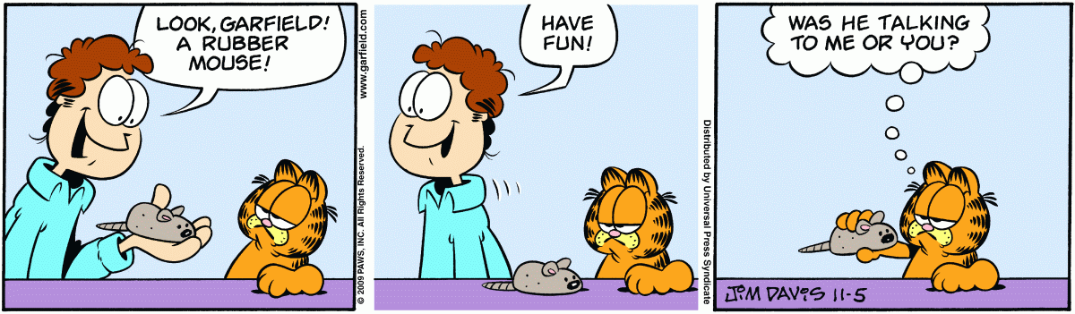 Garfield, November 5, 2009