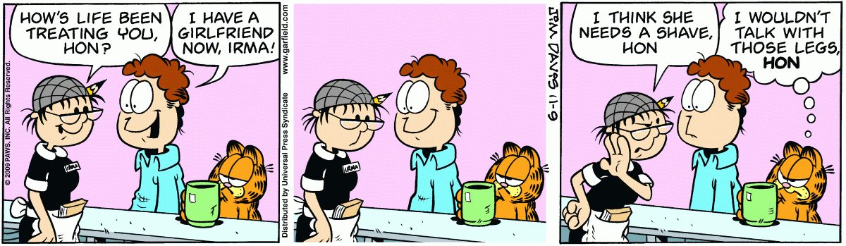 Garfield, November 9, 2009