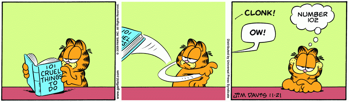 Garfield, November 21, 2009