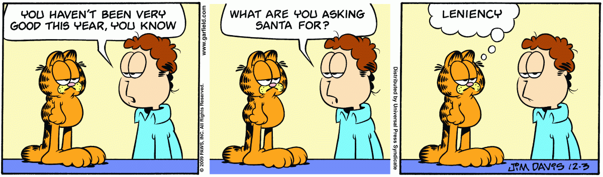 Garfield, December 3, 2009