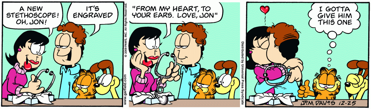 Garfield, December 25, 2009