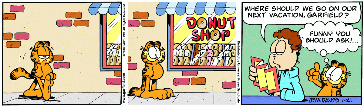 Garfield comic strip for Thursday, January 21, 2010
