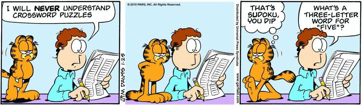 Garfield, January 25, 2010