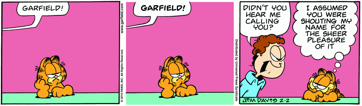 Garfield, February 2, 2010
