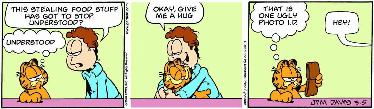Garfield, March 5, 2010
