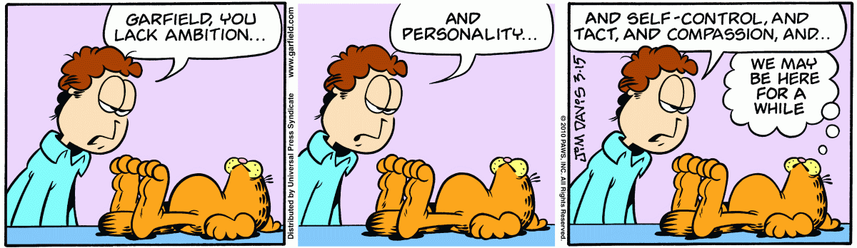 Garfield, March 15, 2010