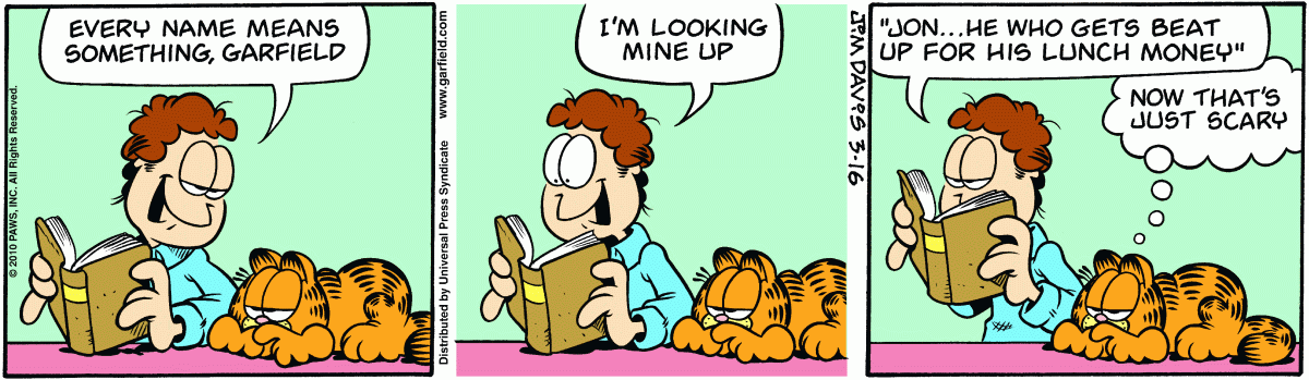 Garfield, March 16, 2010